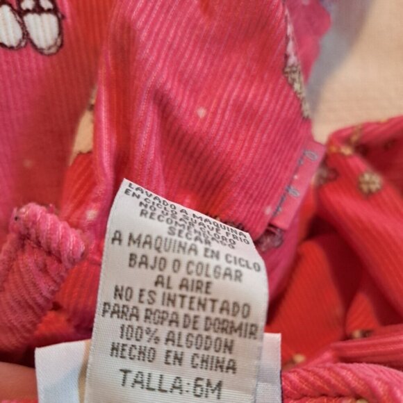 Le Top girls size 6 months pink corduroy tiered dress, tie in back, EUC - Picture 4 of 6